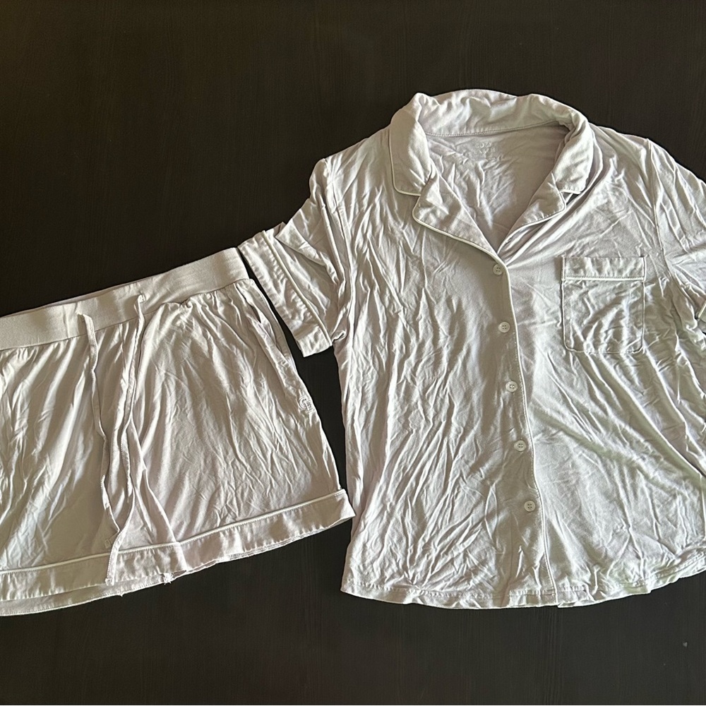 Cozy Earth Women's Bamboo Stretch-Knit Short Sleeve Pajama Set